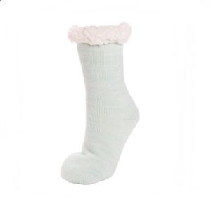 Muk Luks Mint & Ivory Cabin Socks